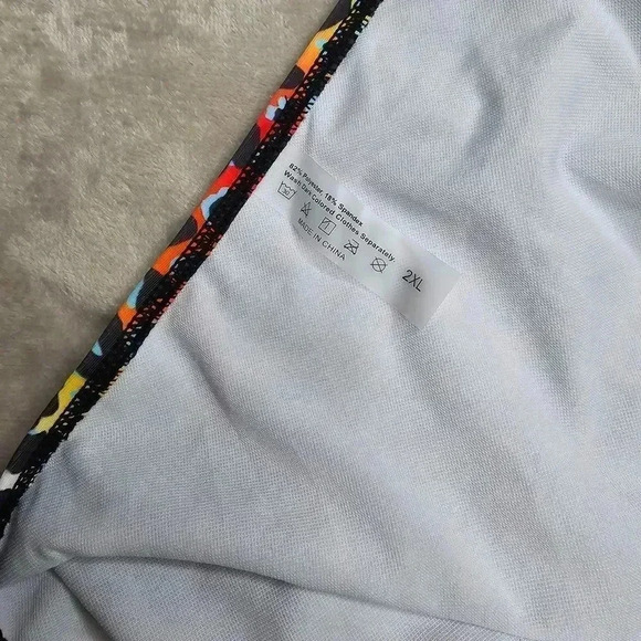 Multi Color Printed Bikini Swimswear Swimsuit Bottom Size 2XL - Picture 3 of 3